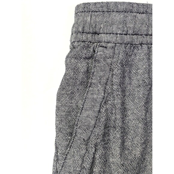 Old Navy Womens 2X Wide Leg Crop Pants Blue High Rise Linen Blend - Picture 4 of 8